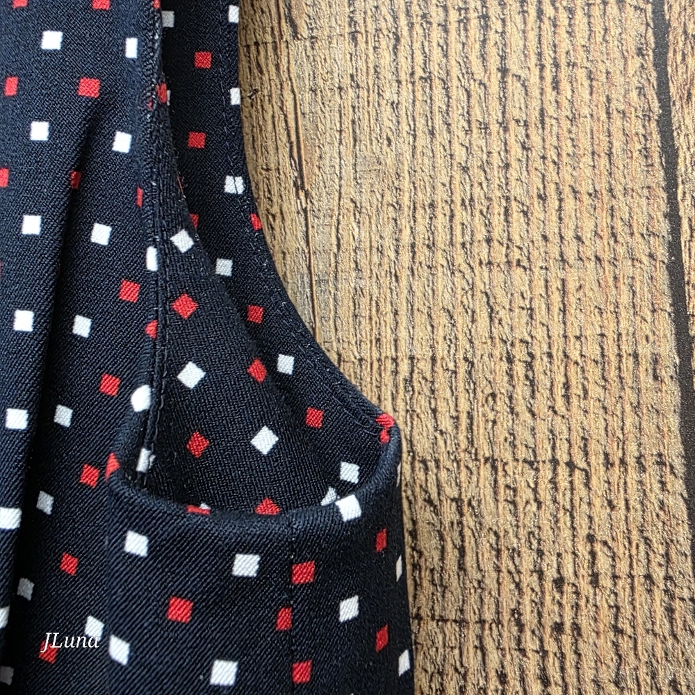 Tommy Hilfiger Womens Sheath Dress Sleeveless Navy Red White Polka Dots Size 2 - Picture 6 of 11